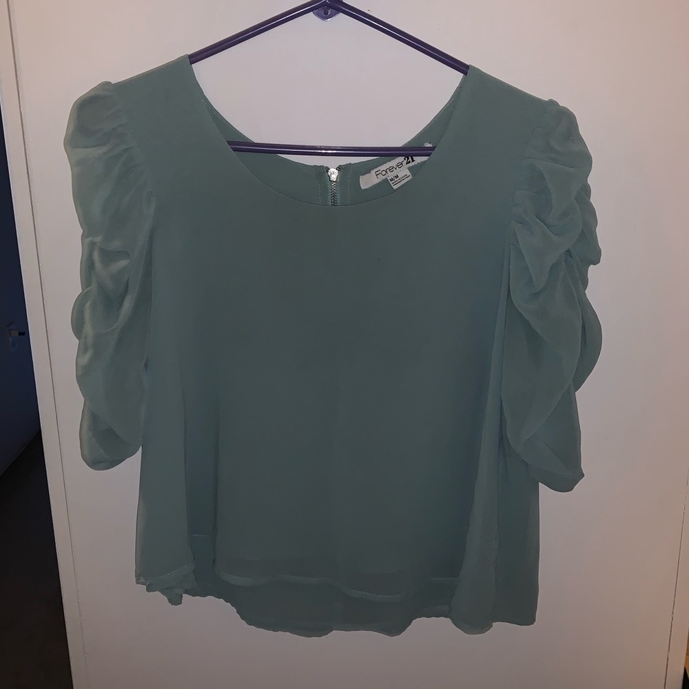 Green Forever21 Blouse